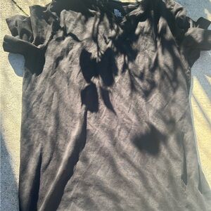 Black Ruffled Sleeve Top